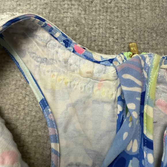 Lilly Pulitzer Dress Womens 0 Shell Print Lace Trim Sleeveless Summer Casual - Picture 5 of 11